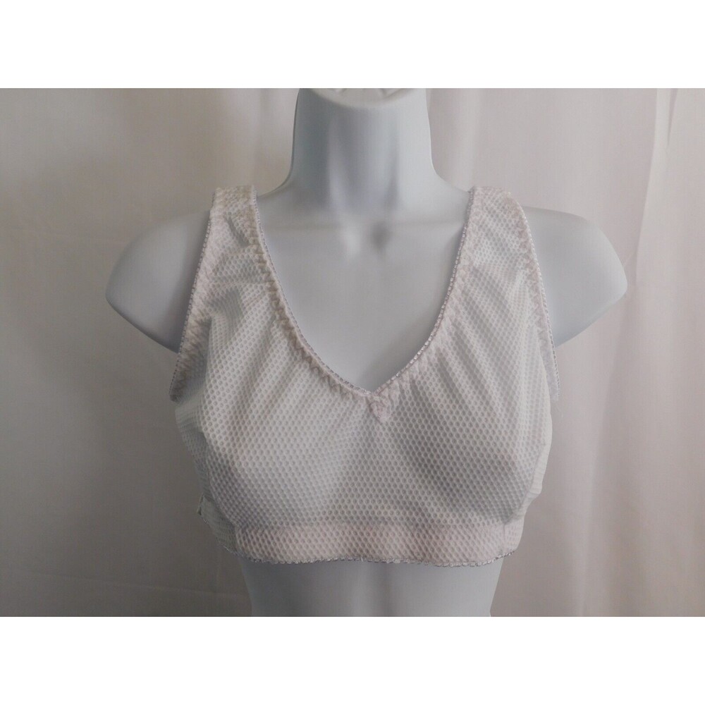 Dream Products Bra 36 Women's White Style 9918 Wirefree Bra 36